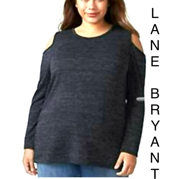 🆕🦋LANE BRYANT Off The Shoulder Strappy Back Sweatshirt🦋 - Picture 2 of 11